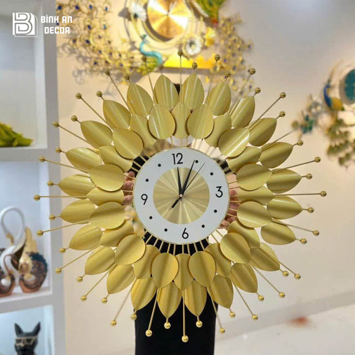 Đồng Hồ Treo Tường Trang Trí Hoa Mặt Trời - DH139