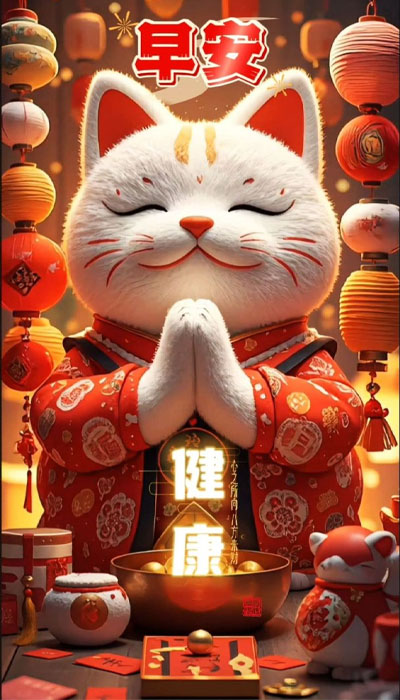 Hình nền mèo Thần Tài ngầu