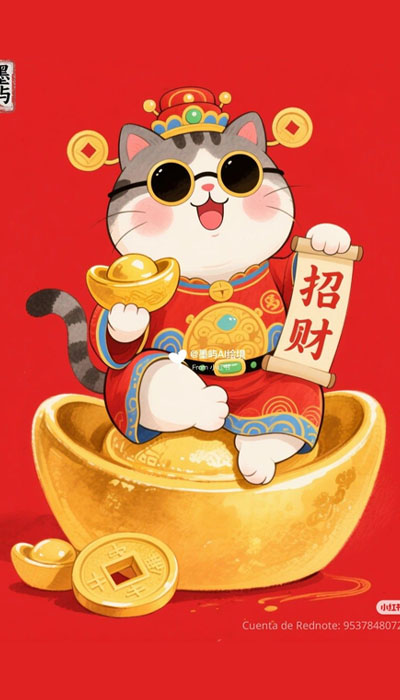 Hình nền mèo Thần Tài ngầu