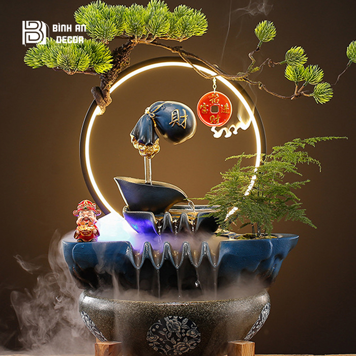 Thác nước phong thủy để bàn