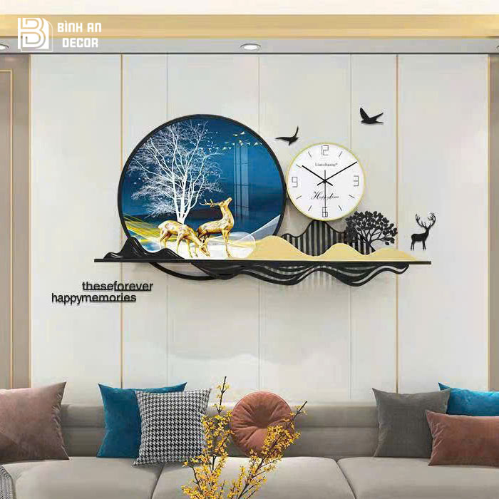 Đồng hồ treo tường trang trí phòng ngủ