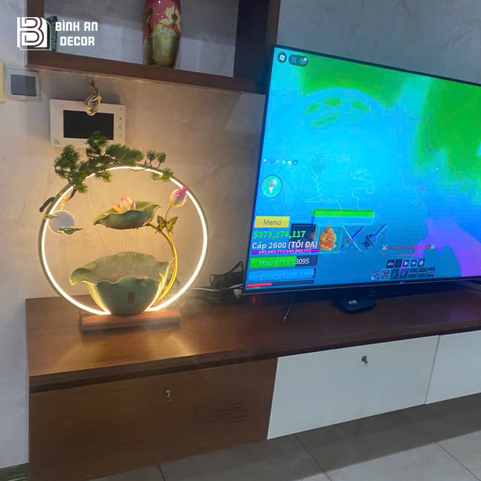 Feedback lắp đặt thác nước phong thủy cho chị Hồng tại Cầu Giấy