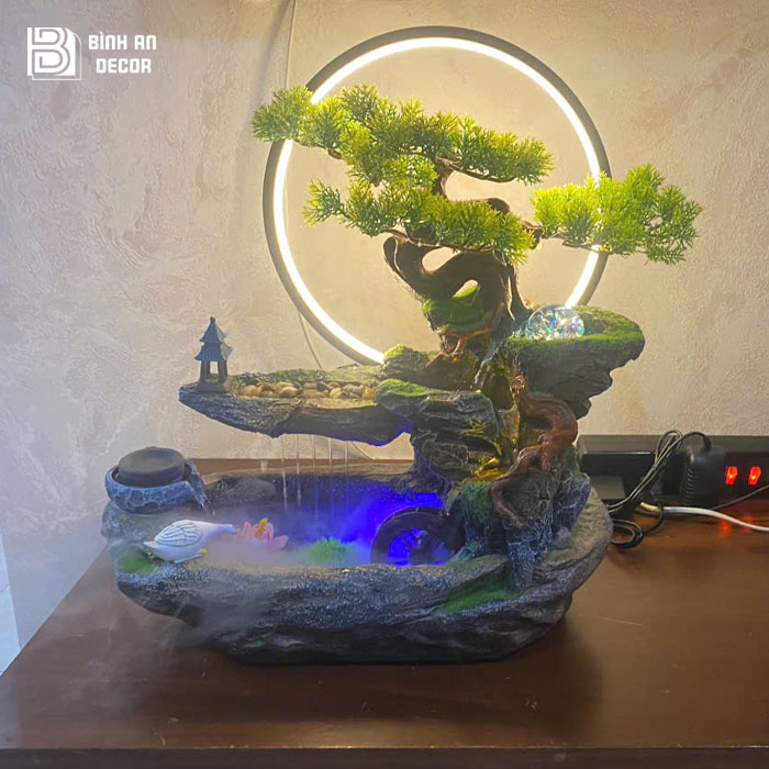 Feedback lắp đặt thác nước phong thủy cho chị Diễm My tại Lê Đức Thọ