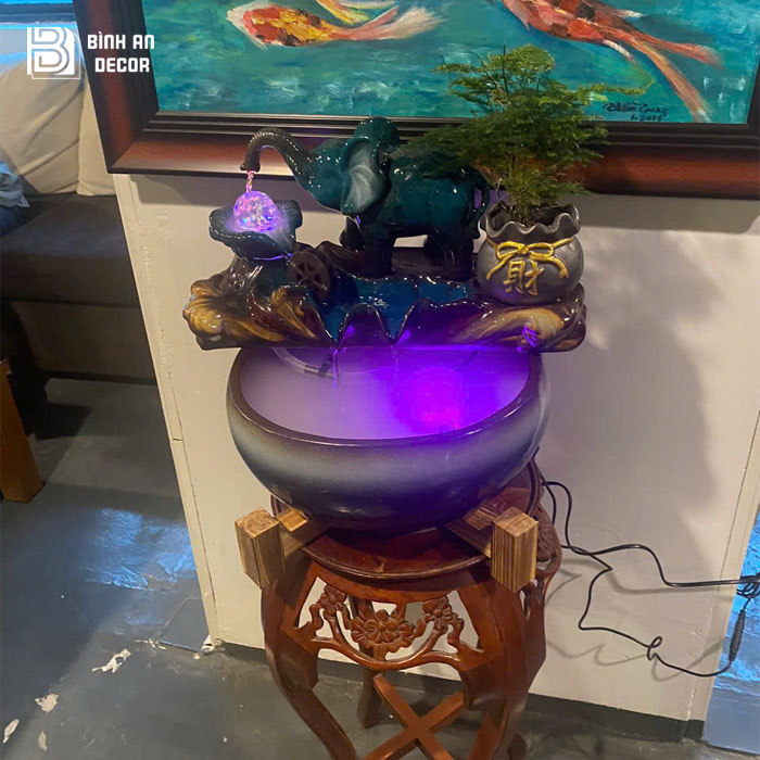 Feedback lắp đặt thác nước phong thủy cho công ty MKT