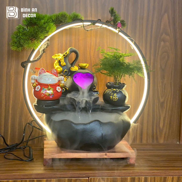 Feedback thác nước phong thủy của khách hàng tại Quảng Ninh