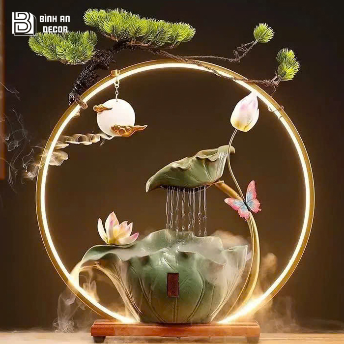 Thác nước phong thủy tăng tính thẩm mỹ và nâng cao giá trị phong thủy